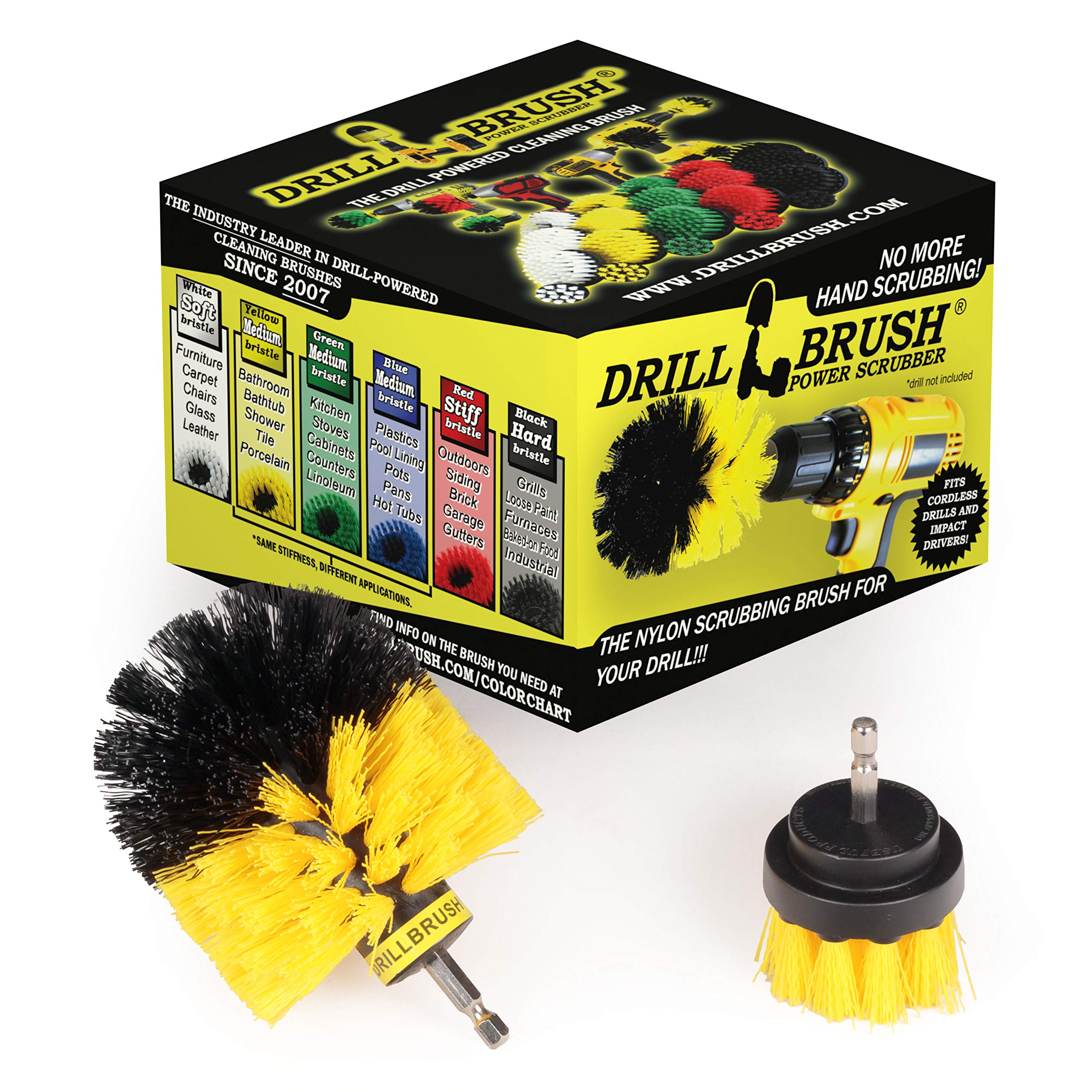 Premium Bathroom Cleaning Brush Set - Heavy Duty Scrub Brush for Tiles, Grout & Showers - Power Cleaning Tools Kit with Ergonomic Handle - Home Cleaning Gadgets for Deep Cleaning (Perfect for Bathrooms, Kitchens & Outdoor Surfaces)
