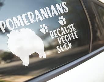 Pomeranian Dog Vinyl Decal Sticker for Cars, Windows, Walls & Laptops - Waterproof Pet Lover Decoration for Home, Office & Smooth Surfaces - Perfect for Pomeranian Fans & Dog Lovers