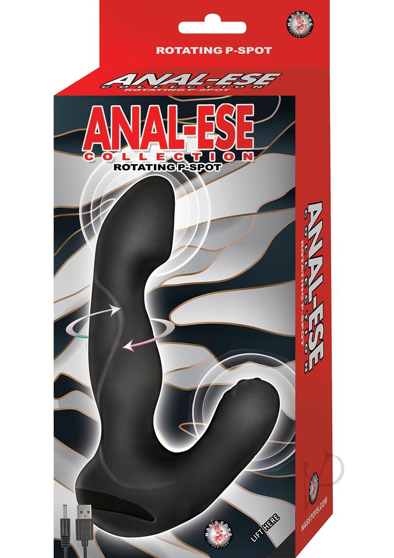 Rechargeable Rotating Silicone Anal Vibrator for P-Spot Stimulation - Black | Perfect for Couples Play & Solo Pleasure