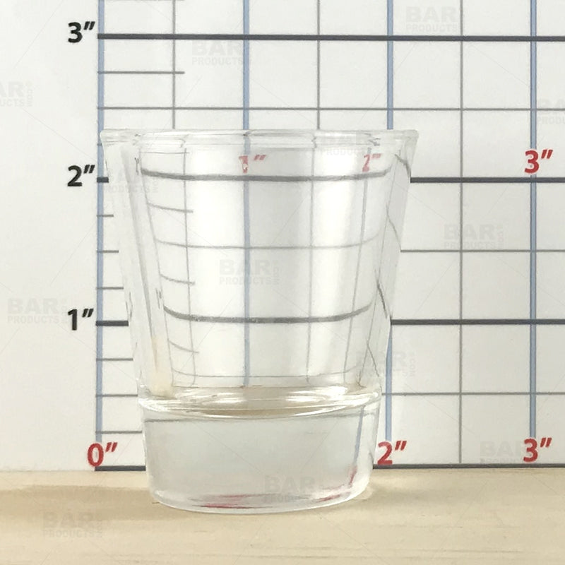 BarConic® 1.5 oz Clear Thick Base Shot Glass - Durable Whiskey, Tequila, and Liquor Glass for Home Bar, Parties, and Cocktail Making