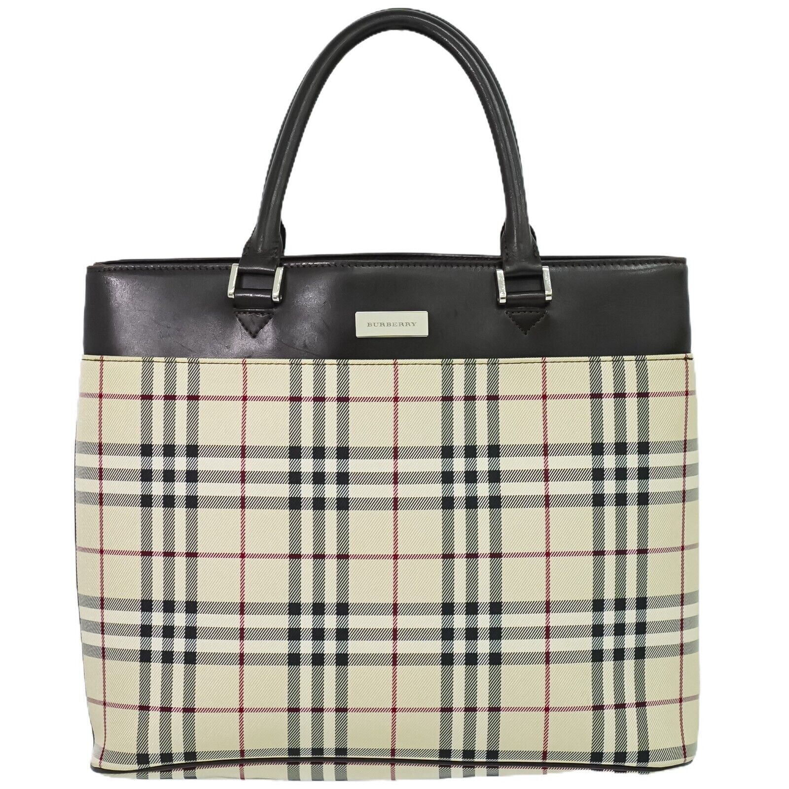 Stylish Tartan Pattern Canvas Tote Bag - Fashionable & Durable for Shopping, Travel & Daily Use