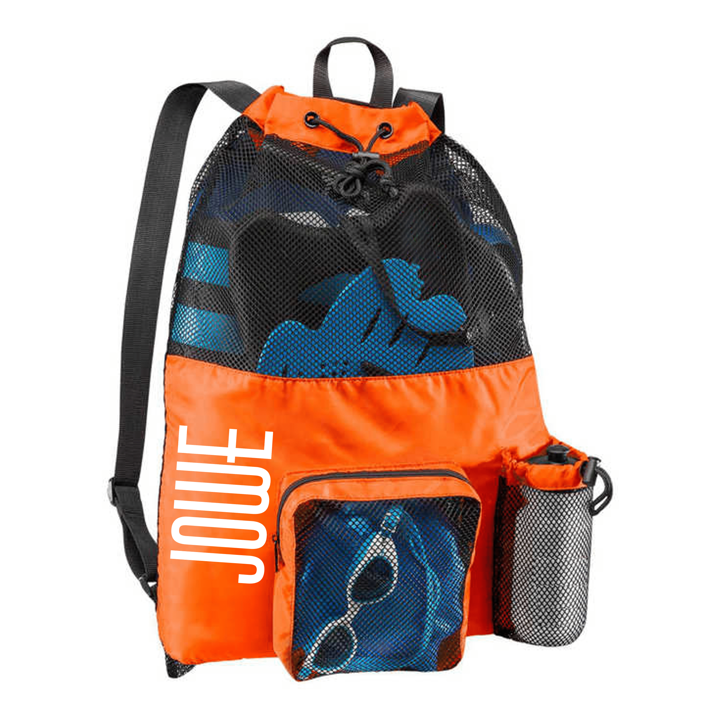 Jowe Elite Mesh Bag - Durable & Lightweight Orange Storage Bag for Sports, Travel & Laundry - Perfect for Gym, Beach & Camping Gear Organization