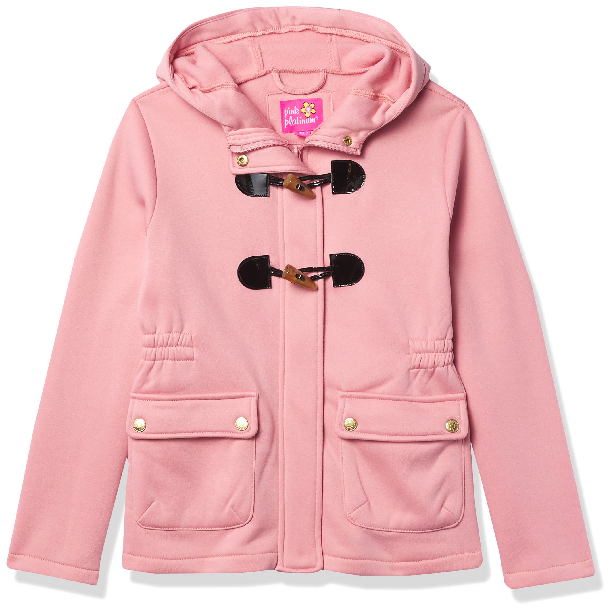 Pink Platinum Girls' Lightweight Fleece Hooded Jacket - Warm Winter Coat for Kids - Perfect for School, Outdoor Play & Cold Weather Activities