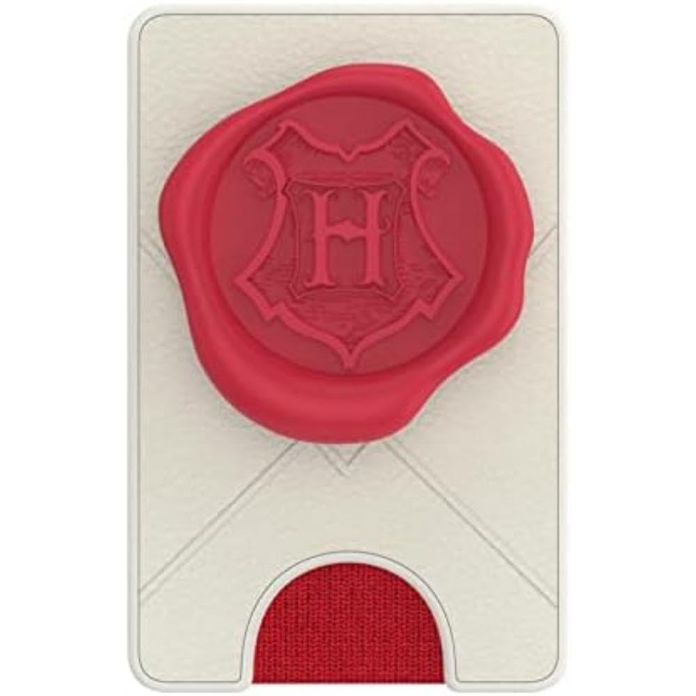 Harry Potter PopWallet - Expandable Phone Grip with Card Holder | Hogwarts Letter Design | Secure Phone Wallet for Cards & Cash | Perfect for Travel, Commuting & Hands-Free Use
