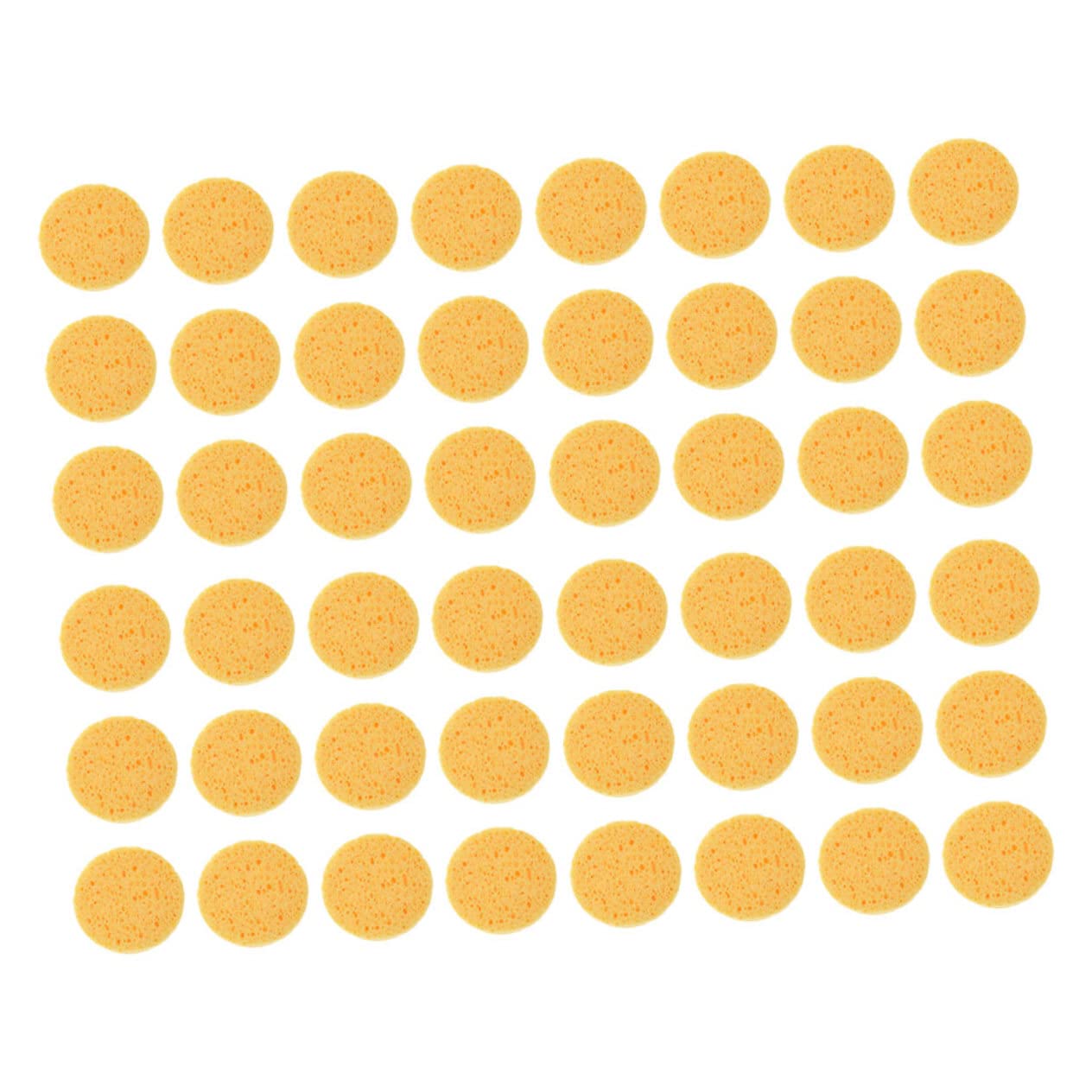 Beavorty 50pcs Natural Wood Pulp Makeup Sponges - Soft Facial Cleansing Sponges for Foundation, Powder & Skincare | Gentle Exfoliating & Cosmetic Blending | Bulk Beauty Sponges for Daily Makeup & Face Care Routine