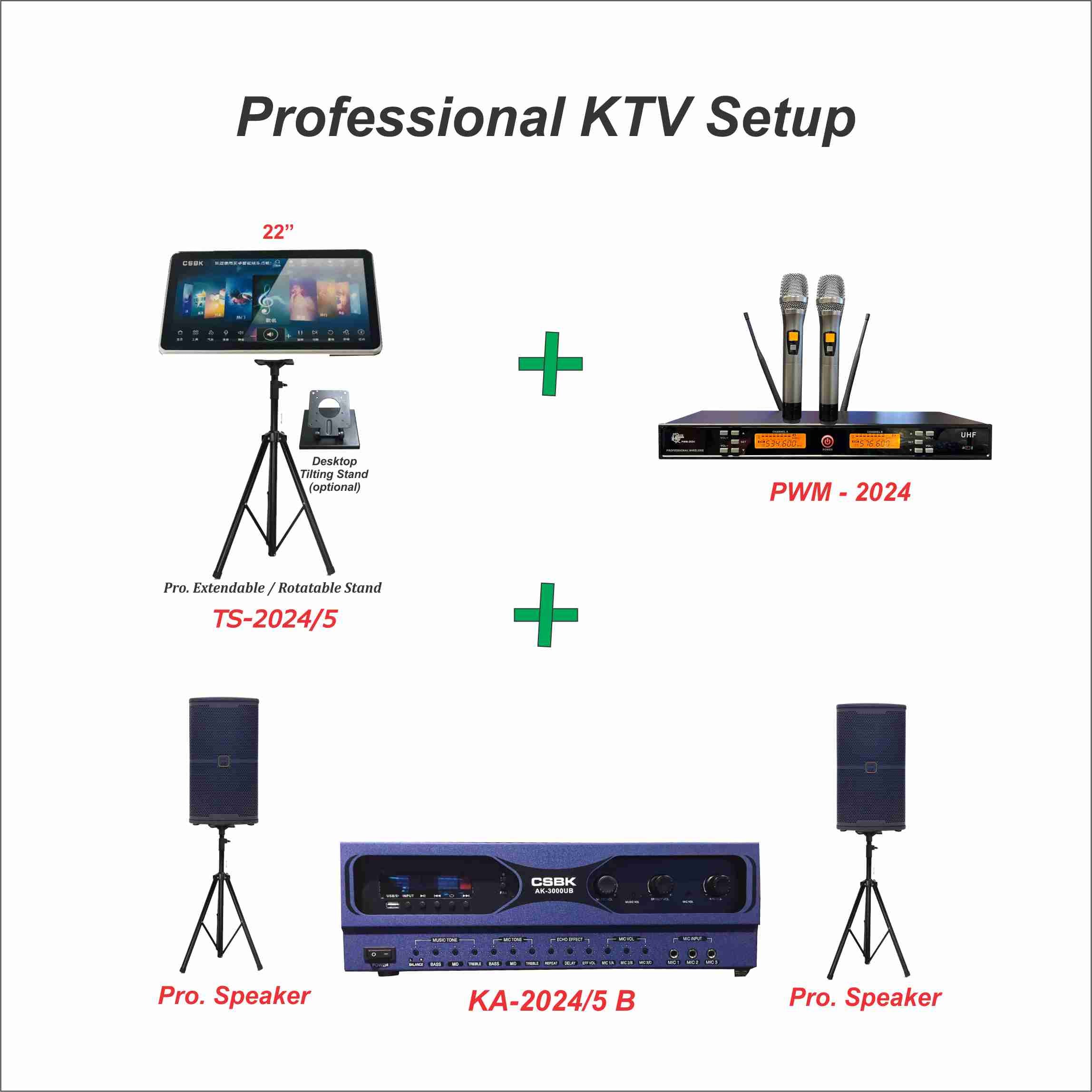 Premium KTV Karaoke System - Professional Home & Party Karaoke Machine with Wireless Microphones - Perfect for Family Gatherings & Entertainment Nights