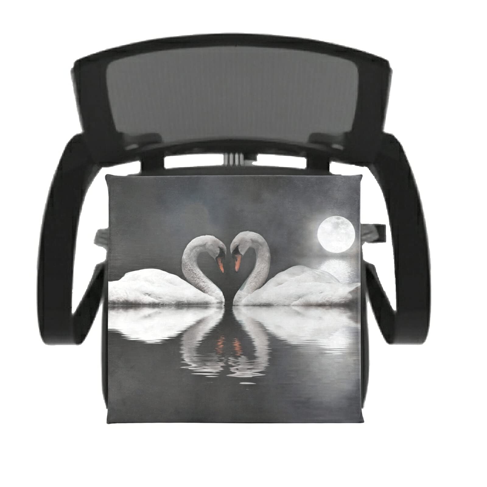 Romantic Swan Memory Foam Seat Cushion - Washable Comfort Chair Pad for Dining, Kitchen & Office Chairs - Perfect for Valentine's Day Gifts, Home Decor & Wedding Decorations