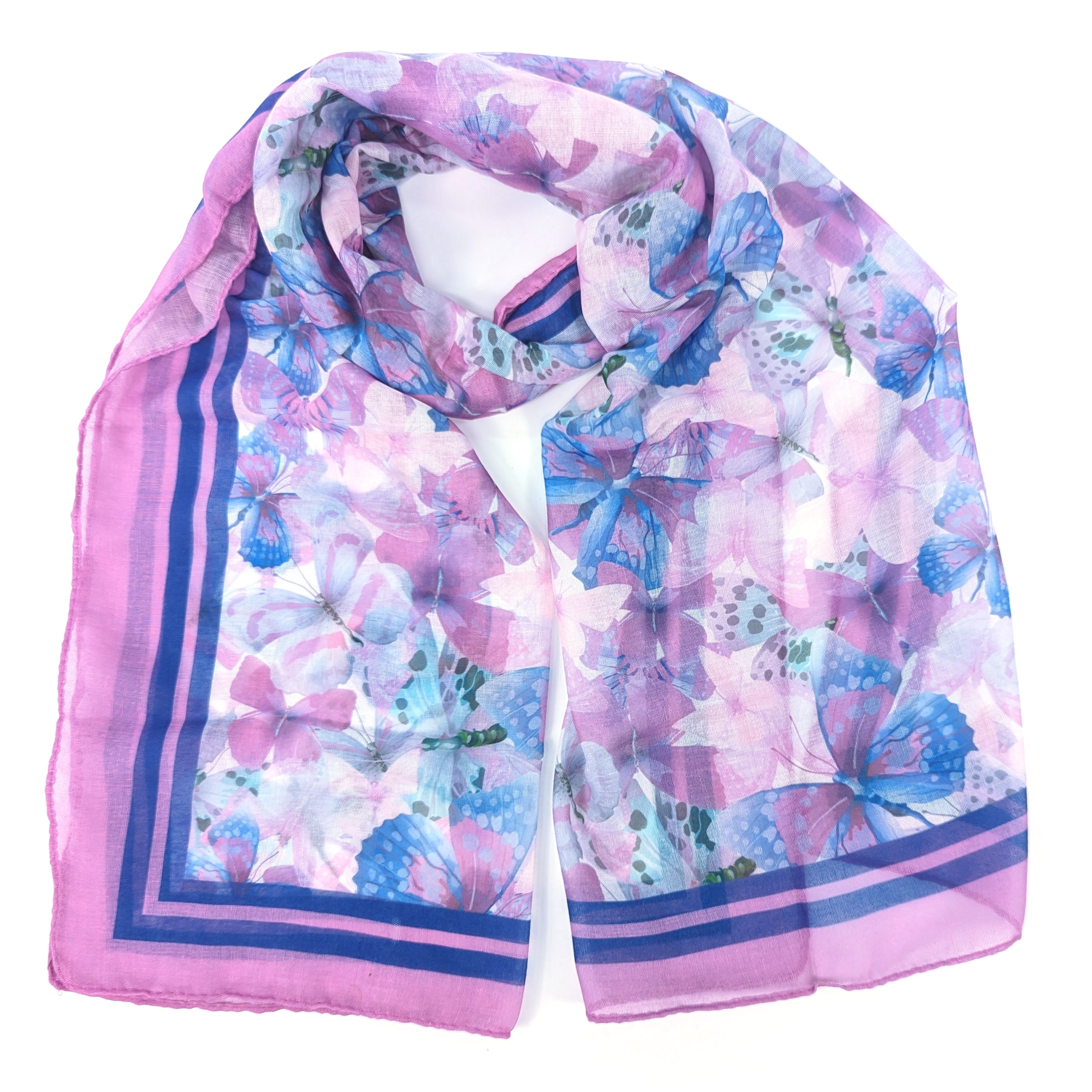 Flutter of Butterflies Dusky Cobalt Wall Tapestry - 50x180cm Boho Home Decor for Bedroom, Living Room & Dorm