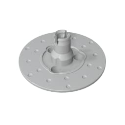 Gobricks GDS-1495 3-Pin Holes Round Steering Wheel Hub - Compatible with LEGO 35189 & All Major Brick Brands - Building Blocks, Technical Parts, DIY Assemblies (5 PCS, 194 Light Bluish Gray) - Perfect for LEGO Car Models, Technic Sets & Creative Construction Projects