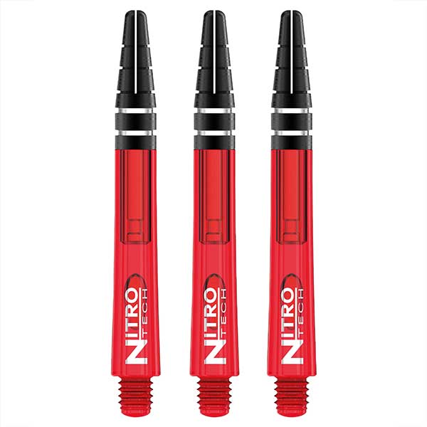RED DRAGON Nitrotech Composite Dart Shafts 42mm Medium Red - Professional Darts Accessories for Tournaments & Home Practice
