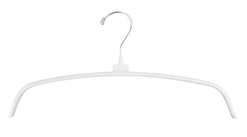 Rubberized Non-Slip Metal Hangers - 50 Pack White Swivel Closet Hangers for Lingerie, Nightgowns, Coats & Clothing - Space Saving Closet Organization Solution for Bedroom, Dorm & Travel