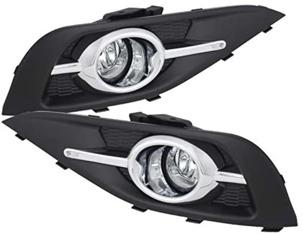 Spyder Auto 5076076 Chrome/Clear Fog Lights - High-Performance Car Fog Lights for Enhanced Visibility in Rain, Snow & Fog - Perfect for Trucks, SUVs & Off-Road Vehicles