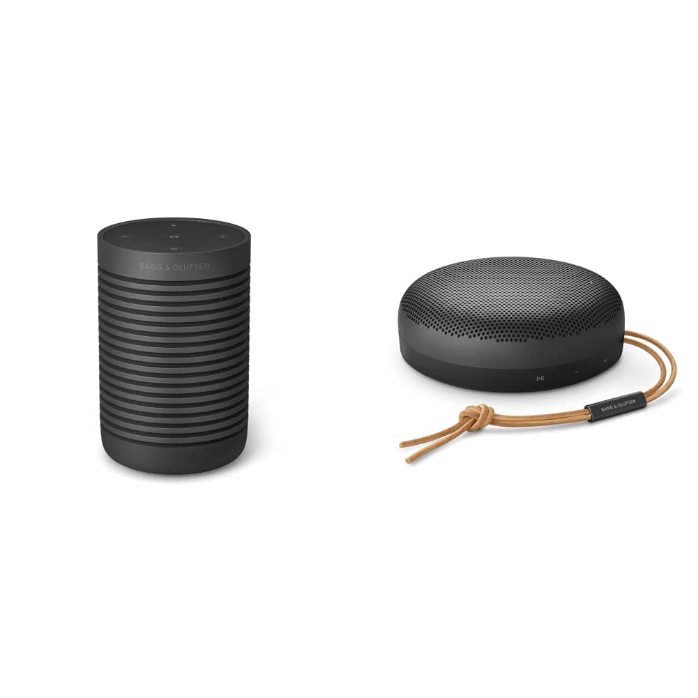 Bang & Olufsen Beosound Explore & A1 (2nd Gen) Wireless Bluetooth Speakers - Portable, Waterproof, Outdoor, with Microphone (Anthracite) - Perfect for Travel, Beach, Camping & Home Use