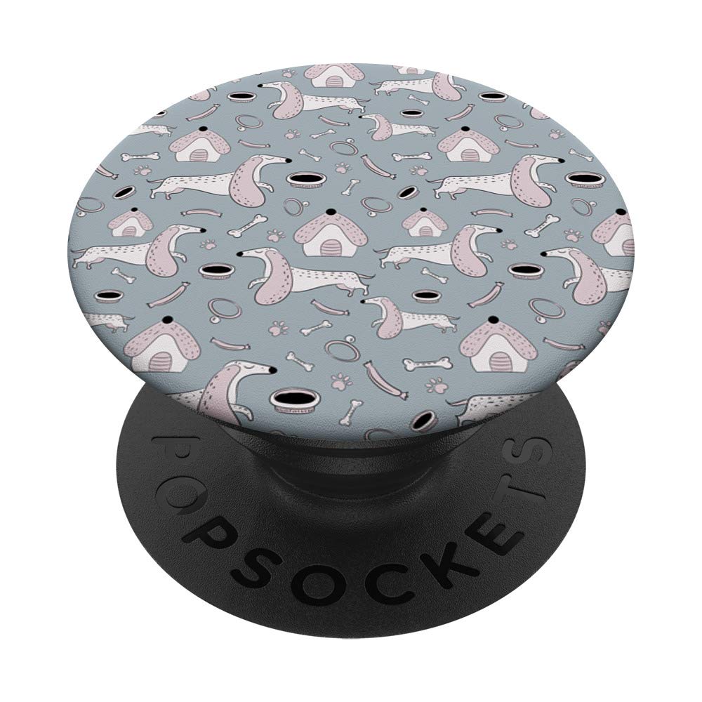 Dachshund Dog Lover Gift - Swappable PopSockets PopGrip with Cute Puppy Pattern - Perfect for Pet Owners, Dog Breed Enthusiasts & Animal Lovers - Great for Phones, Tablets & Daily Use