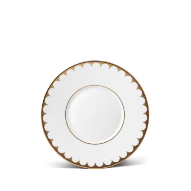 Premium Aegean Gold Tea Saucer - Elegant Porcelain Dessert Plate for Afternoon Tea, Coffee, and Pastries - Perfect for Home, Cafe, and Restaurant Use