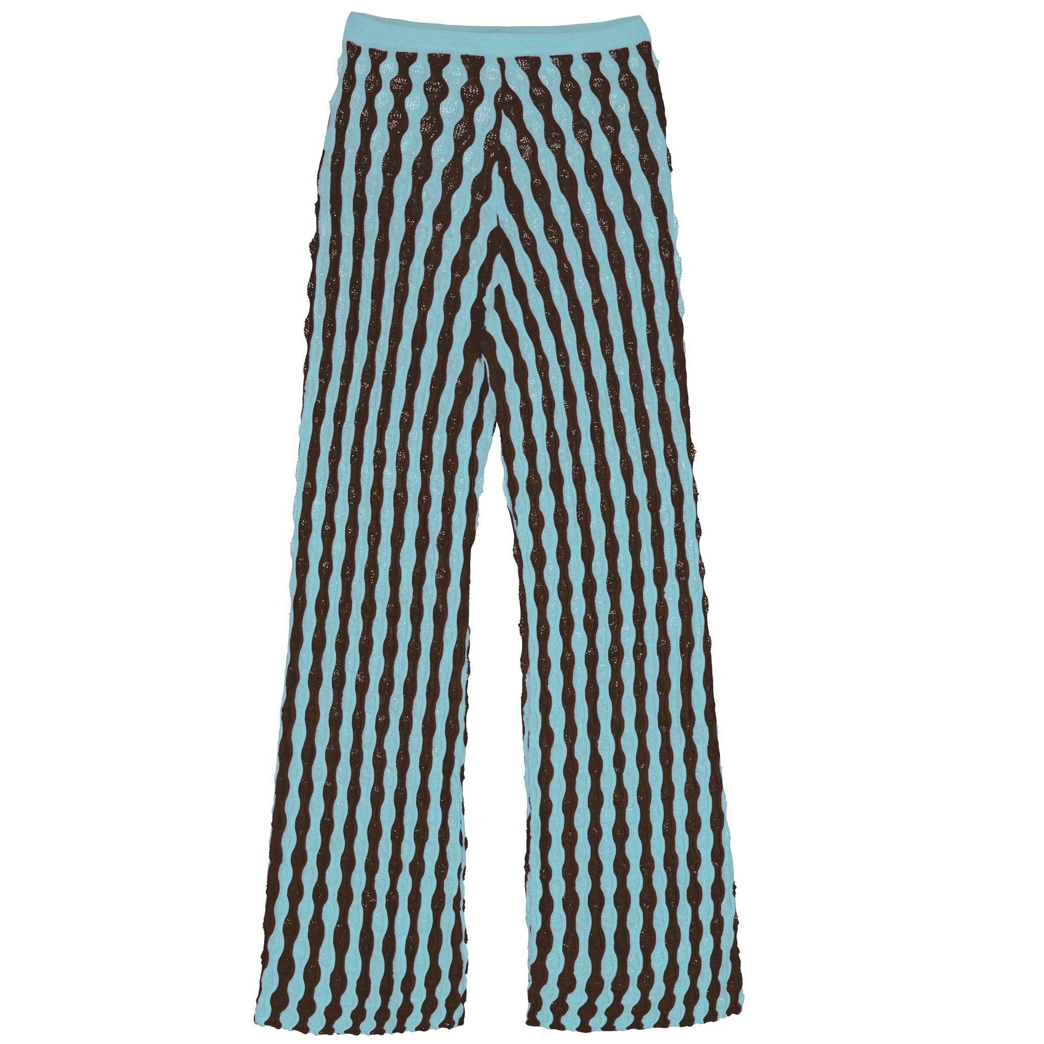 Valento Women's High-Waisted Turquoise Pants - Comfortable Stretchy Casual Trousers for Work, Travel & Everyday Wear