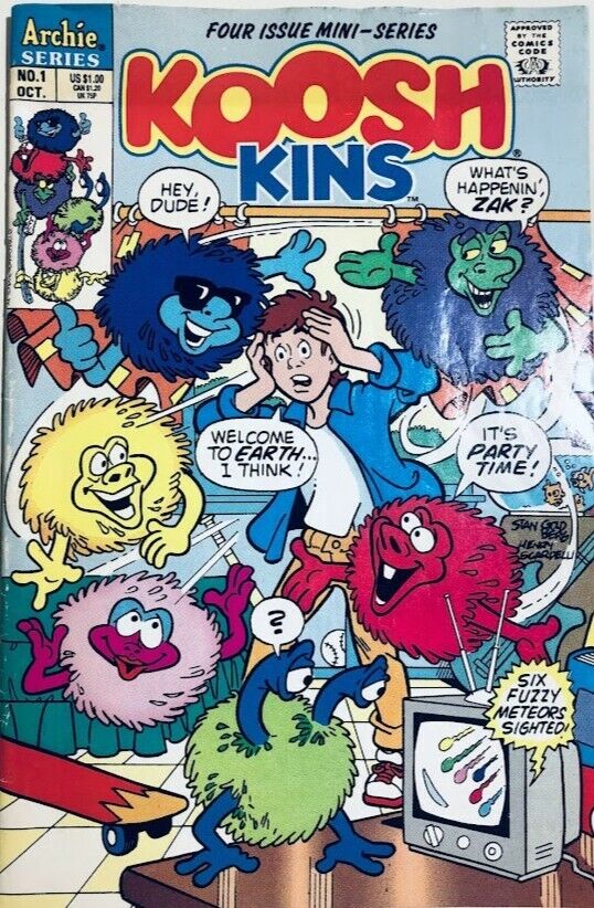 Koosh Kins #1 Archie Series Comic Book October 1991 with Bonus Sheet - Perfect for Collectors & 90s Nostalgia Fans