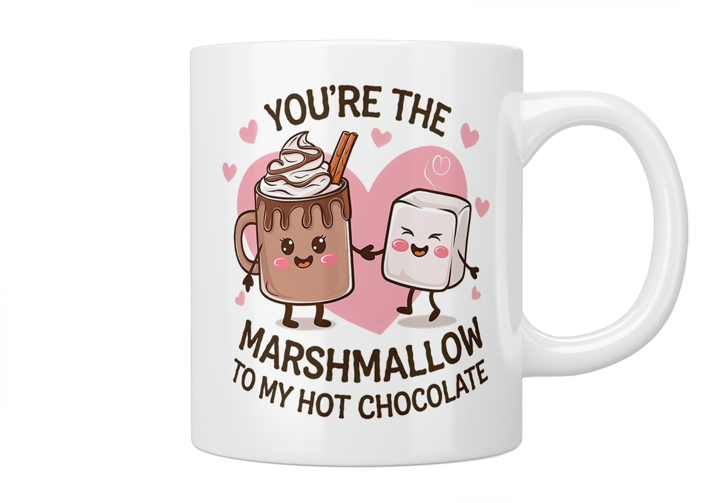 You're The Marshmallow To My Hot Chocolate Mug - Cute Couple Gift for Coffee & Tea Lovers - Perfect for Valentine's Day, Anniversary & Christmas