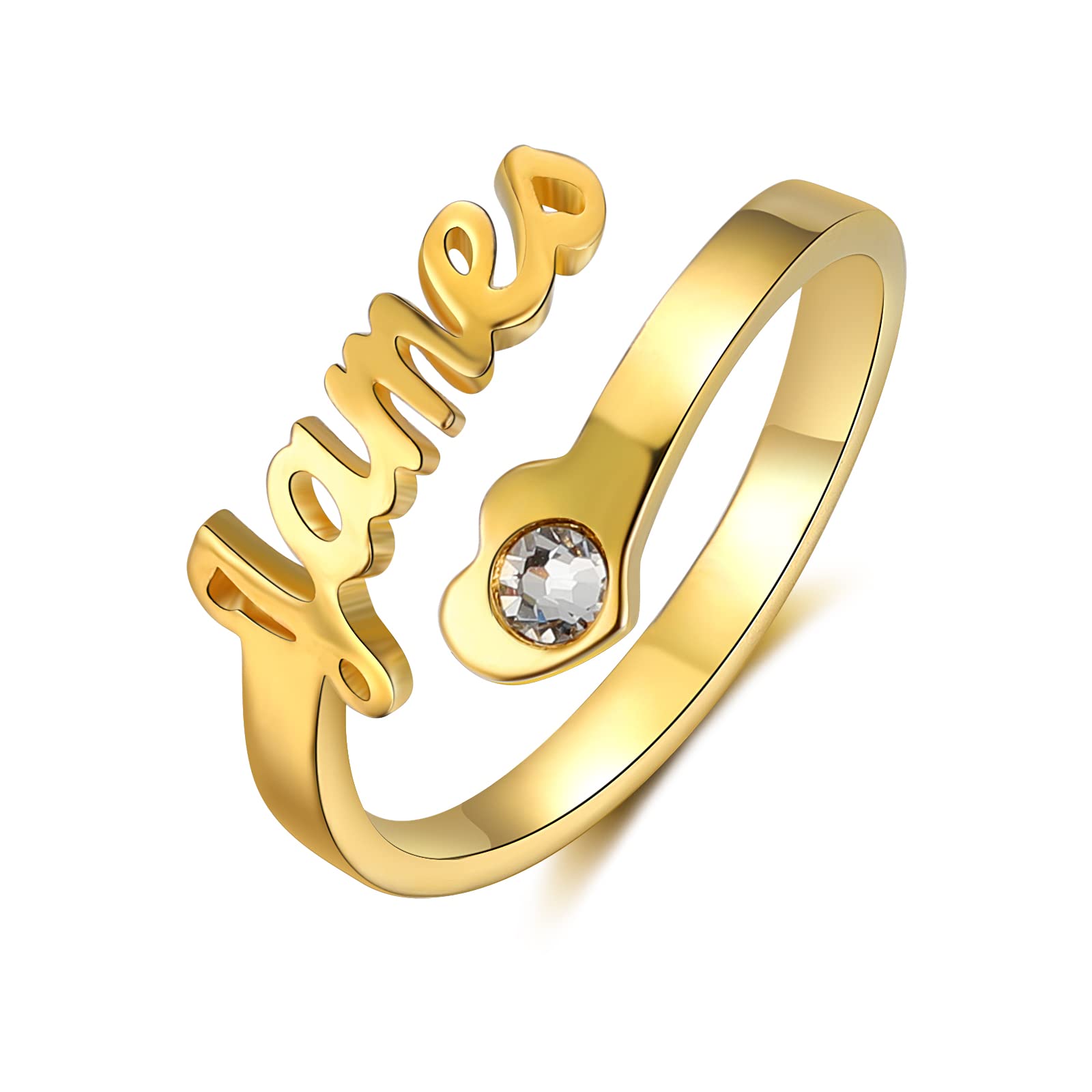 Custom Personalized Name Rings for Women - Engravable 1-4 Names Mother Daughter Rings - Perfect for Engagement, Wedding & Christmas Gifts - Ideal for Anniversaries, Valentine's Day & Special Occasions