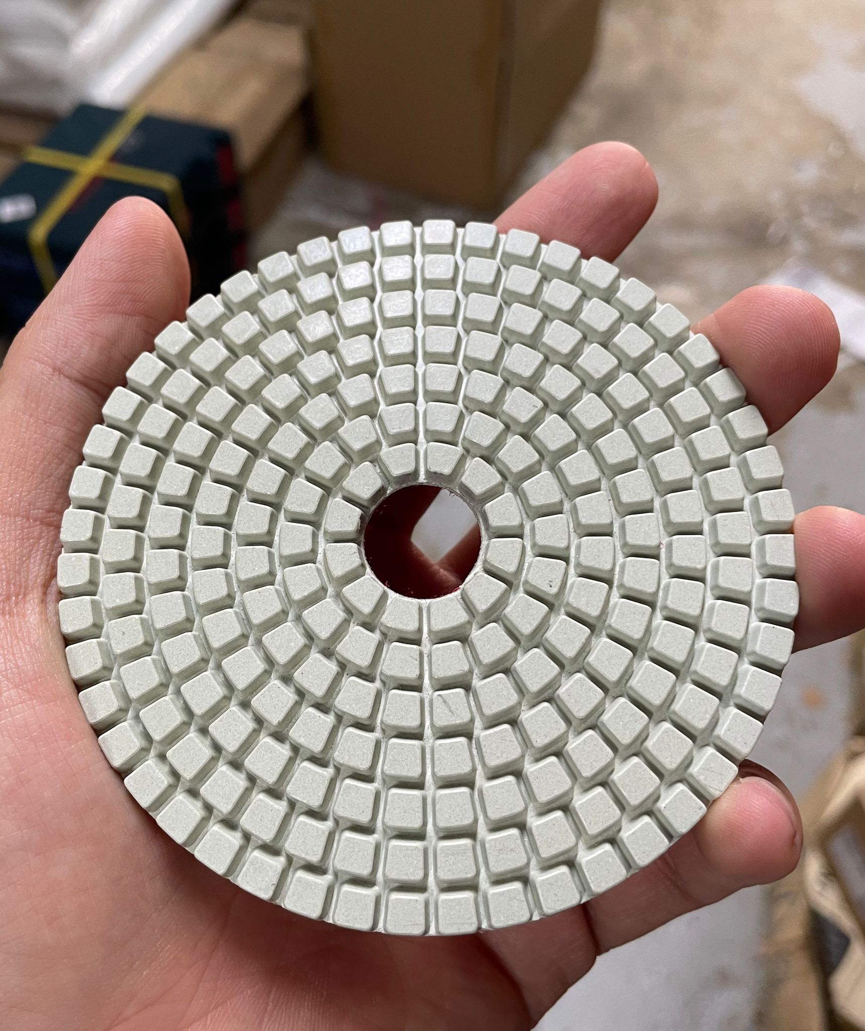 4-Piece Marble Polishing Pads Set for Stone, Granite, Concrete - Model PAD 4M - Perfect for Countertop Restoration & DIY Home Improvement Projects