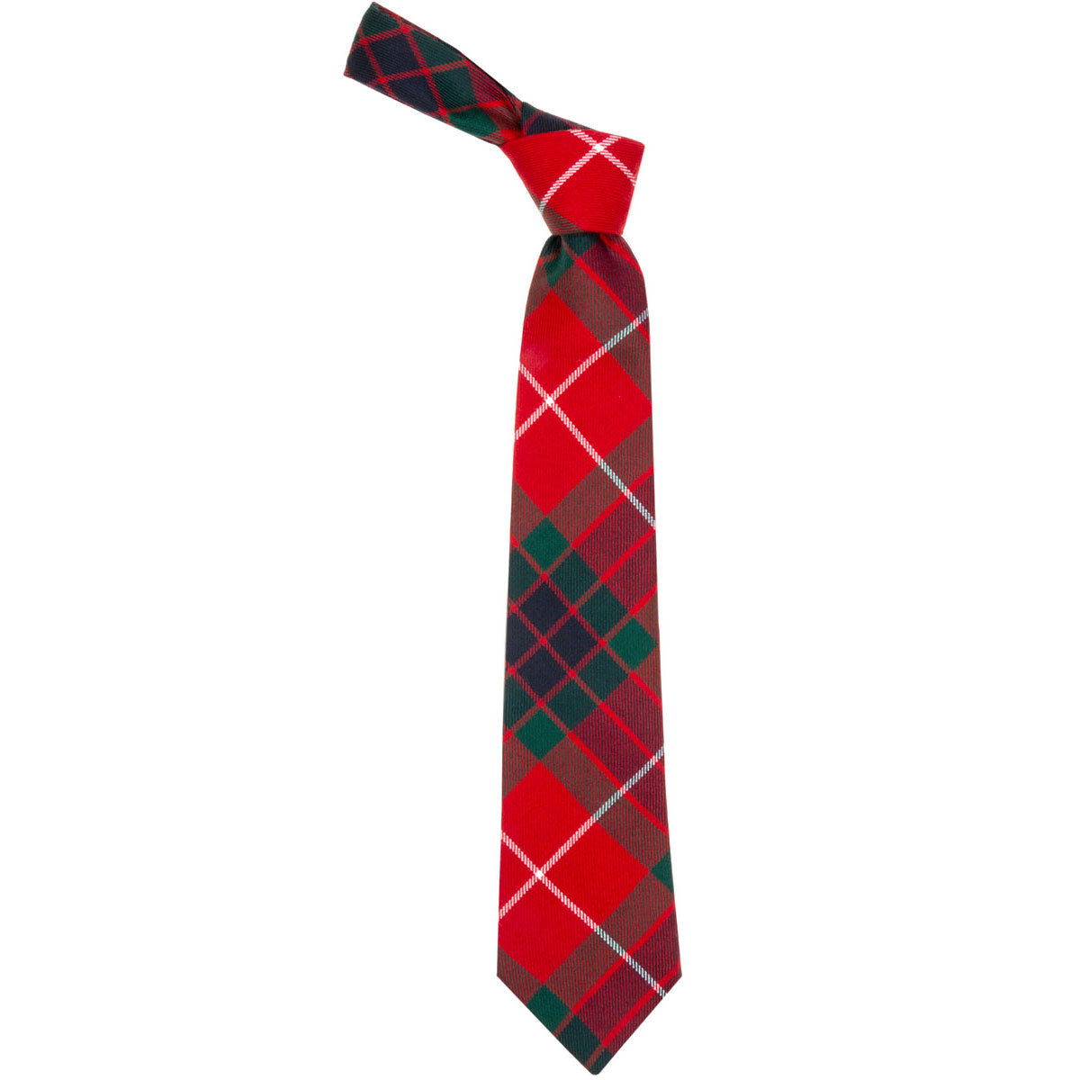 Fraser Red Modern Tartan Tie for Men - Classic Scottish Plaid Necktie for Weddings, Office & Formal Events