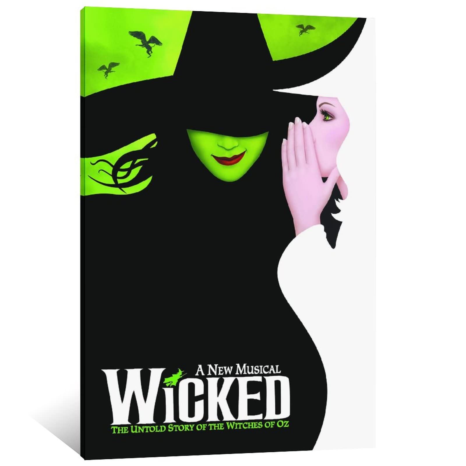 WHOO Wicked Broadway Musical Movie Canvas Wall Art - Modern Home Decor for Living Room, Bedroom & Office - High Quality Picture Print for Theater Fans & Gift Ideas