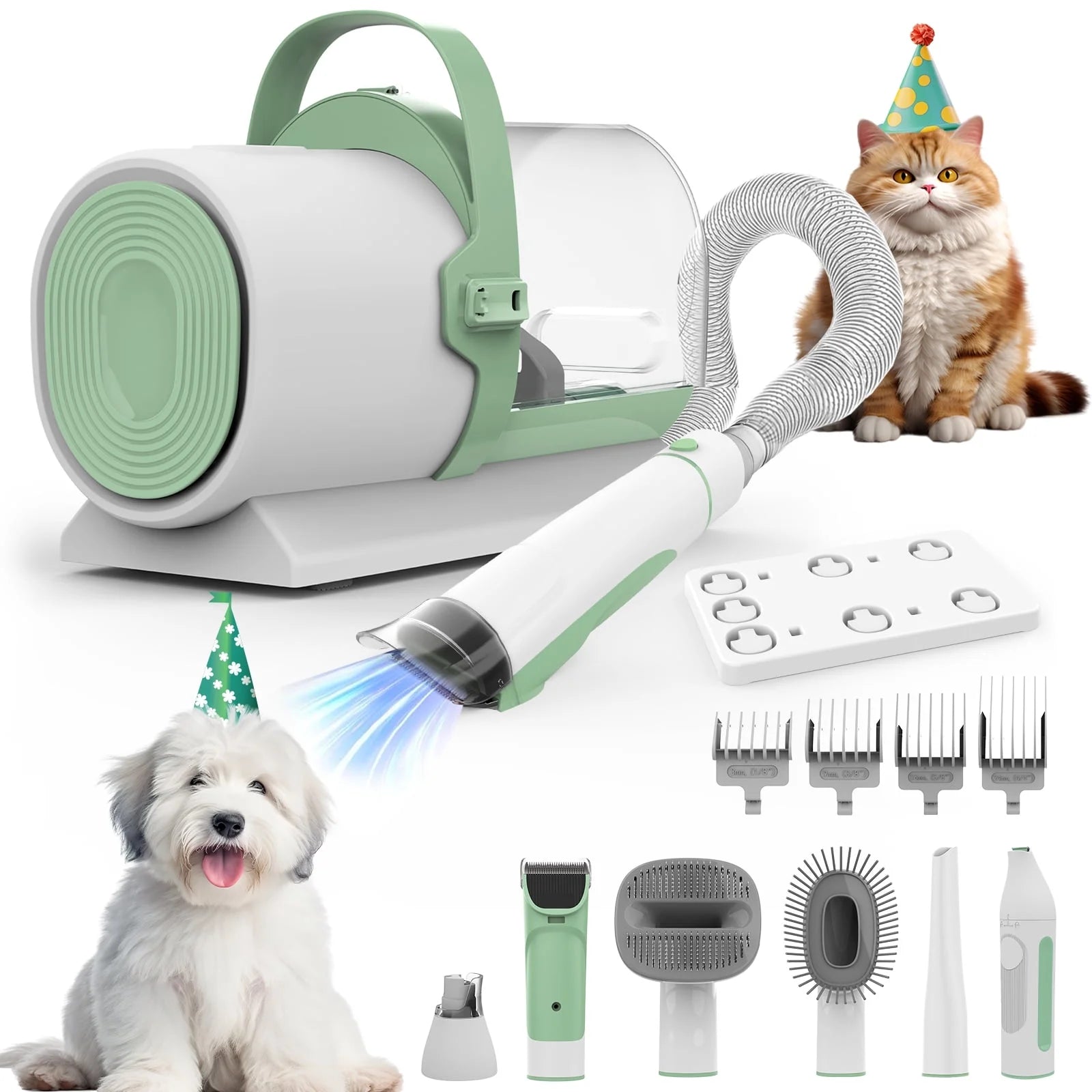 AIRROBO PG50 Plus Pet Grooming Vacuum - 2-in-1 Hair Clipper & Suction for Dogs & Cats - Quiet & Powerful Grooming Tool for Home Pet Care - Perfect for Shedding Season & Daily Grooming Sessions