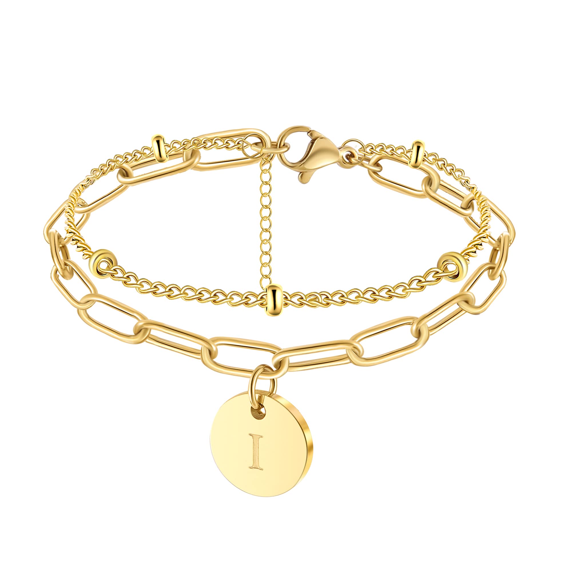 JoycuFF Couples Matching Bracelets with A-Z Initial Charms - Valentine's Day, Birthday Gifts for Women, Men, Girlfriend, Boyfriend, Wife, Best Friend - Perfect for Anniversaries, Weddings, and Romantic Dates