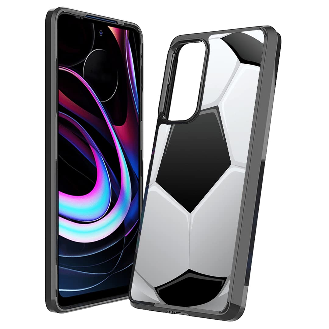 Motorola Edge 5G UW Case - Heavy Duty Protective Cover for Men & Women | Soccer Ball Design | Perfect for Verizon Prepaid Users