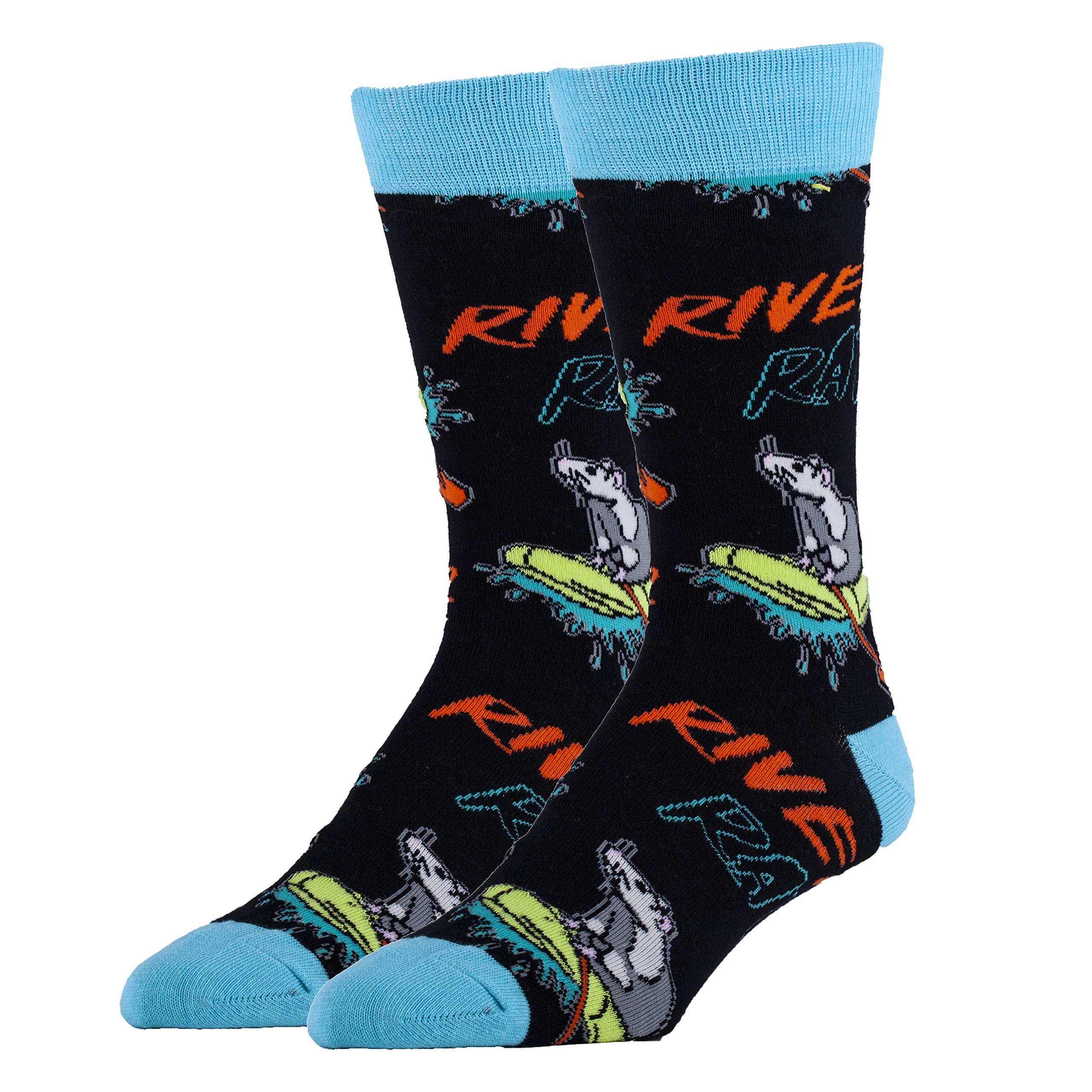 Oooh Yeah Men's Novelty Crew Socks - Funny Crazy Silly Casual Cotton Socks for Dress & Everyday Wear - Perfect Gift for Birthday, Christmas & Office Parties