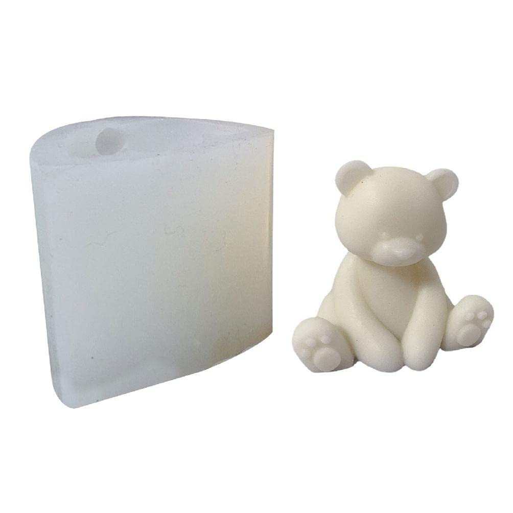 Cute Bear Ice Cube Soap Molds - Silicone Baking Molds for Candles, Gumpaste, Chocolate, Dough & Cake Decorating - Easy-to-Use Cupcake Molds for DIY Gifts & Home Baking