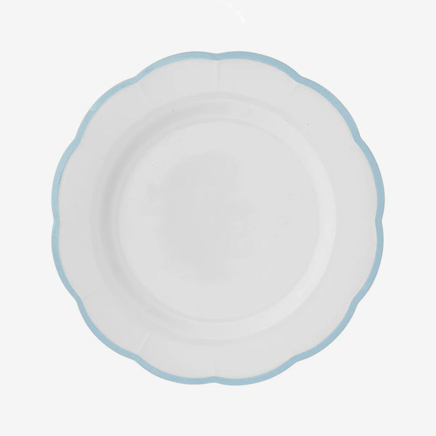 Bitossi Home Scalloped Plate - Elegant Ceramic Dinnerware for Dining & Entertaining | Perfect for Restaurants, Weddings & Home Decor