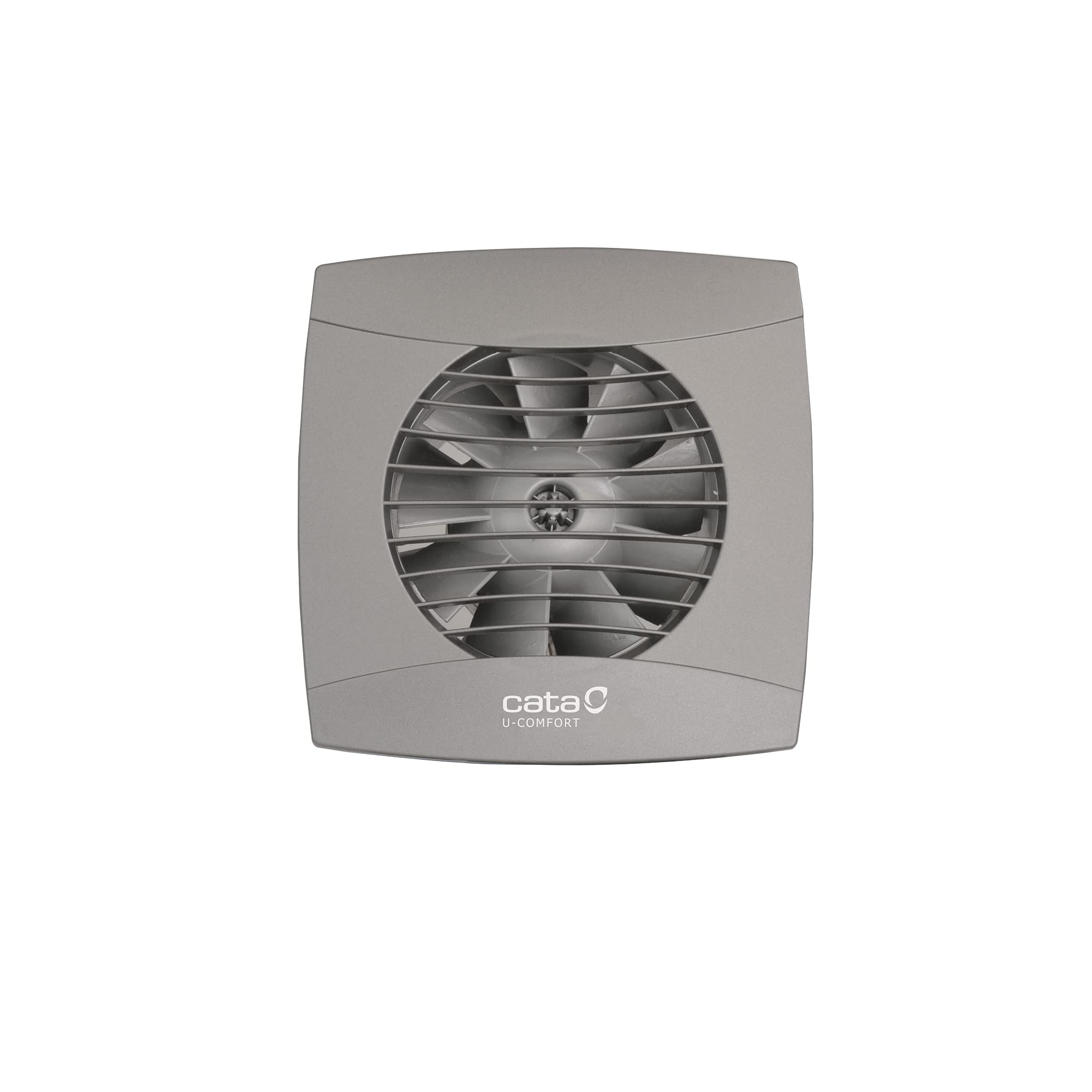 Cata UC-10 Bathroom Timer Extractor Fan - Silver | Quiet Bathroom Exhaust Fan with Timer for Moisture Control | Perfect for Home, Office & Commercial Use
