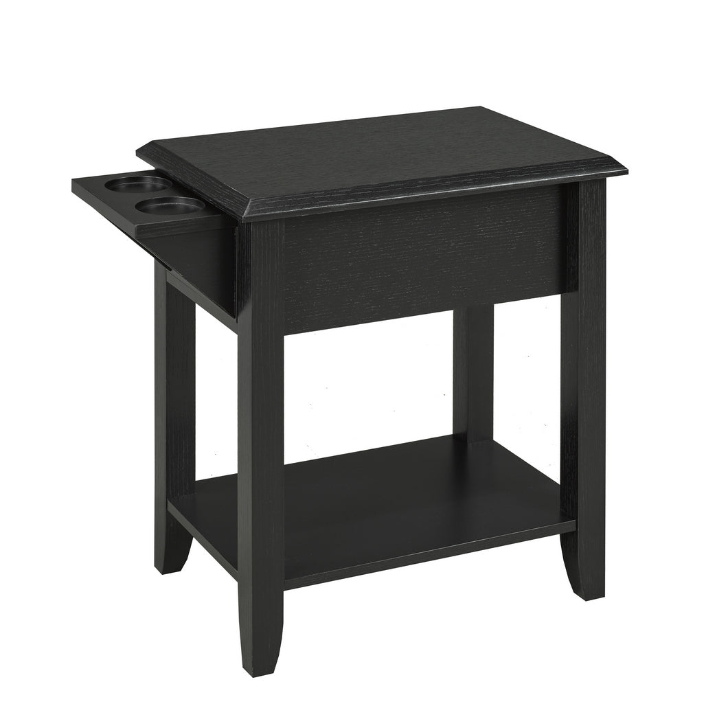 Modern Black Accent Table - Stylish Side Table for Living Room, Bedroom & Office - Perfect for Decor, Storage & Display