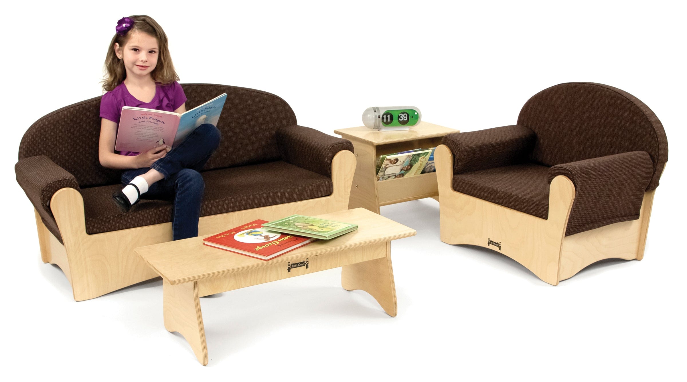 Comfy 4-Piece Living Room Furniture Set - Sofa, Chair & Coffee Table for Cozy Home Decor | Perfect for Small Spaces, Apartments & Family Gatherings