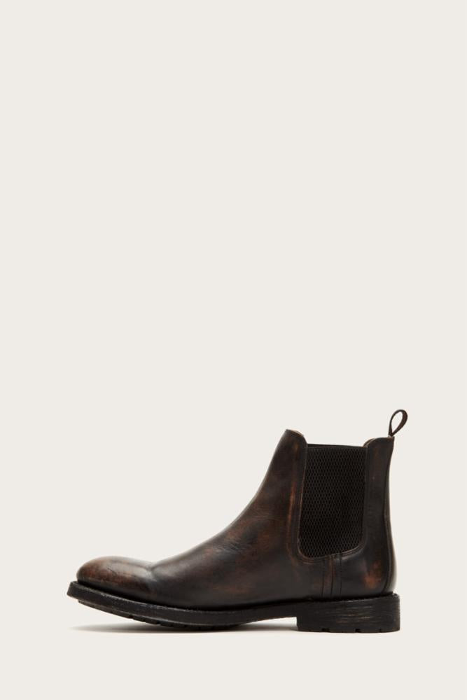 Frye Men's 80535 Leather Boots - Black Size M | Classic Ankle Boots for Men | Perfect for Casual Wear, Work & Outdoor Activities