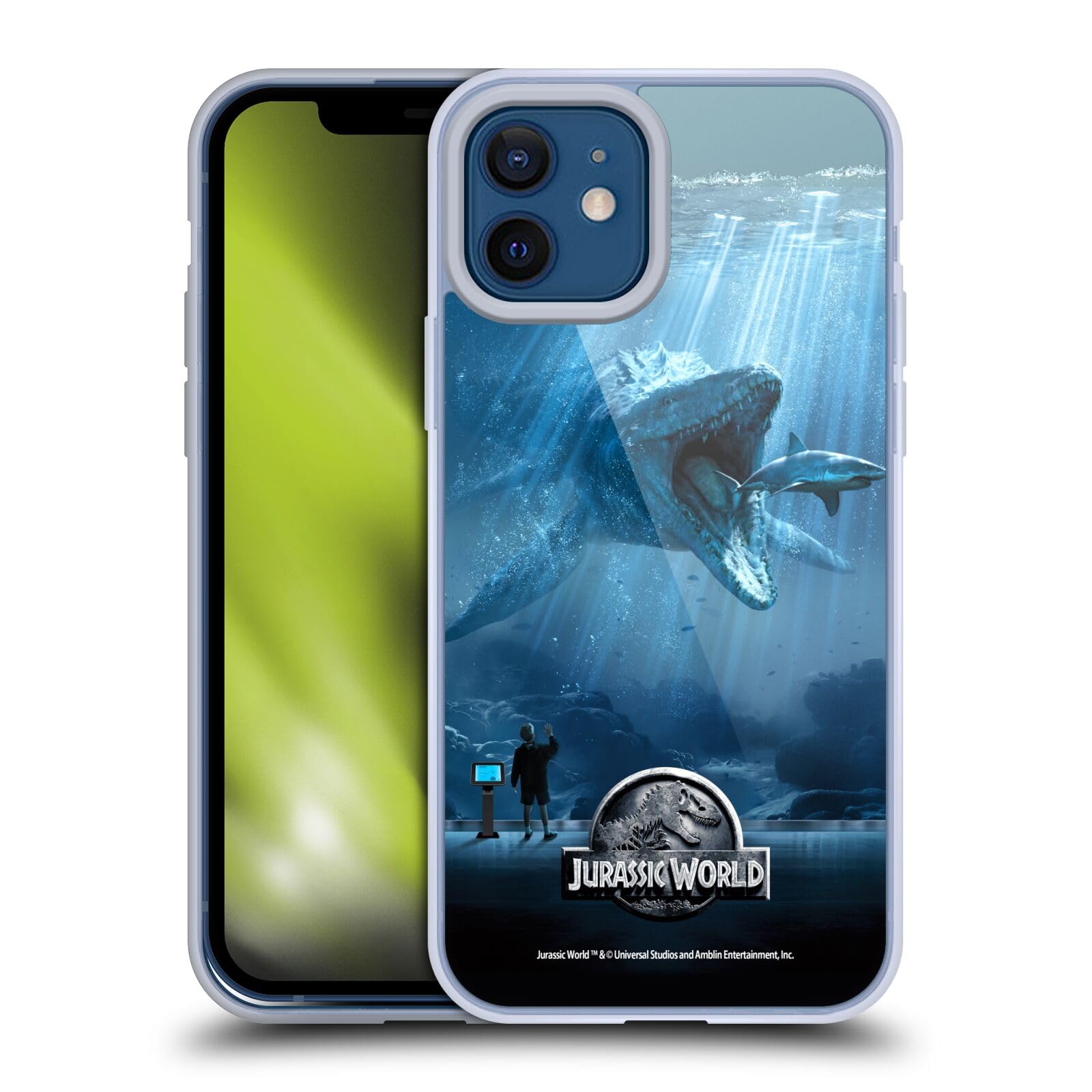 Officially Licensed Jurassic World Mosasaurus Key Art Soft Gel Phone Case for Apple iPhone 12/12 Pro - Durable Protection & Stylish Design - Perfect for Movie Fans, Gifts & Everyday Use