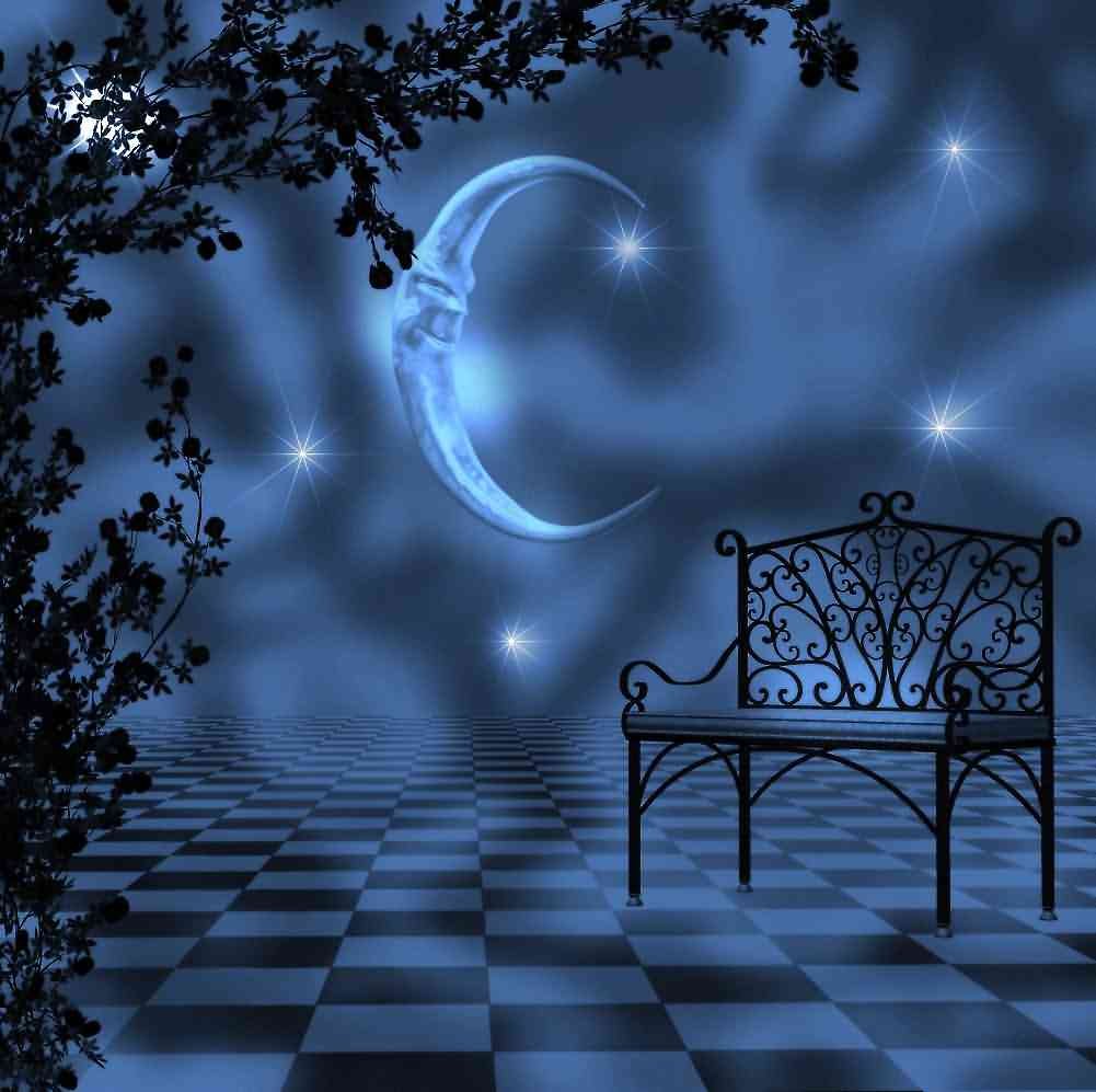 GladsBuy Black Moon Seat 10x10ft Photography Backdrop for Night Theme - Perfect for Studio & Events