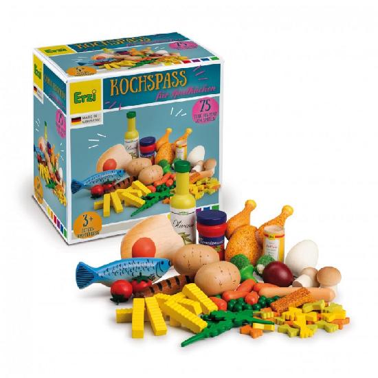 Erzi Cooking Fun - Kids Pretend Play Kitchen Toy Set for Toddlers - Perfect for Role Play, Learning & Imaginative Fun at Home or Preschool