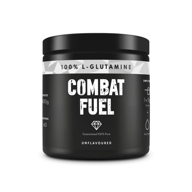 Combat Fuel L-Glutamine Powder 300g - Post-Workout Recovery & Muscle Support Supplement for Athletes & Fitness Enthusiasts
