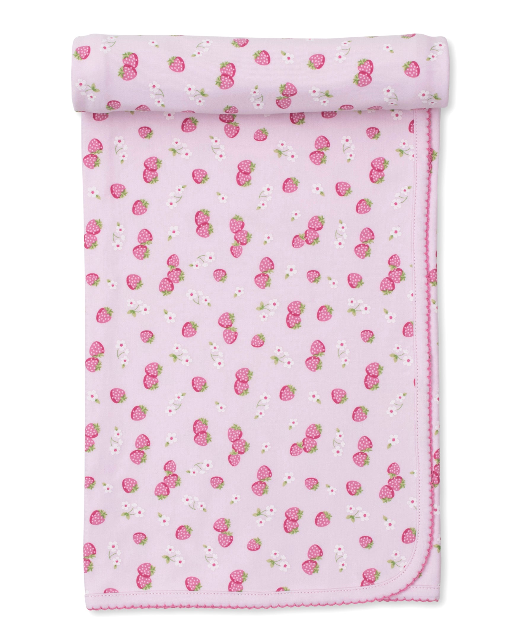 Organic Strawberry Scented Baby Blanket - Soft & Hypoallergenic for Newborns & Toddlers - Perfect for Nursery, Stroller, and Cuddle Time