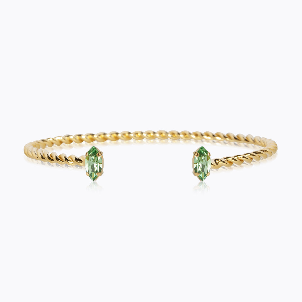 Petite Navette Bracelet with Genuine Peridot Gemstone | Elegant Jewelry for Women | Perfect for Weddings, Parties & Everyday Wear