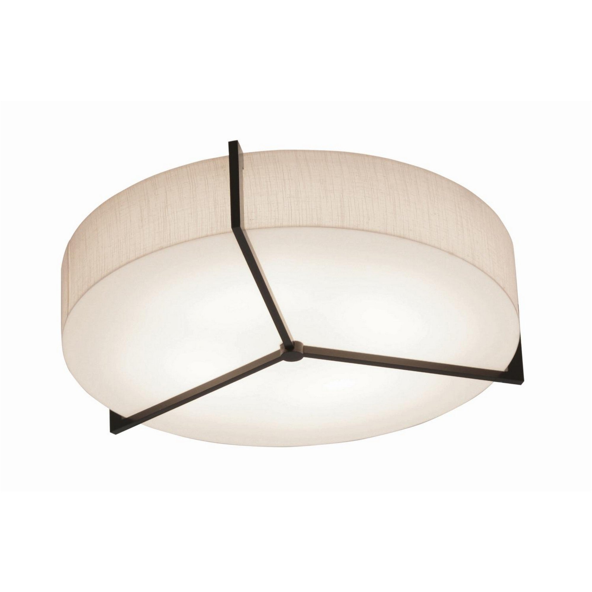 Apex 17 LED Flush Mount Ceiling Light - Jute/Espresso Finish with Battery Backup & Motion Sensor - Perfect for Hallways, Bedrooms & Closets