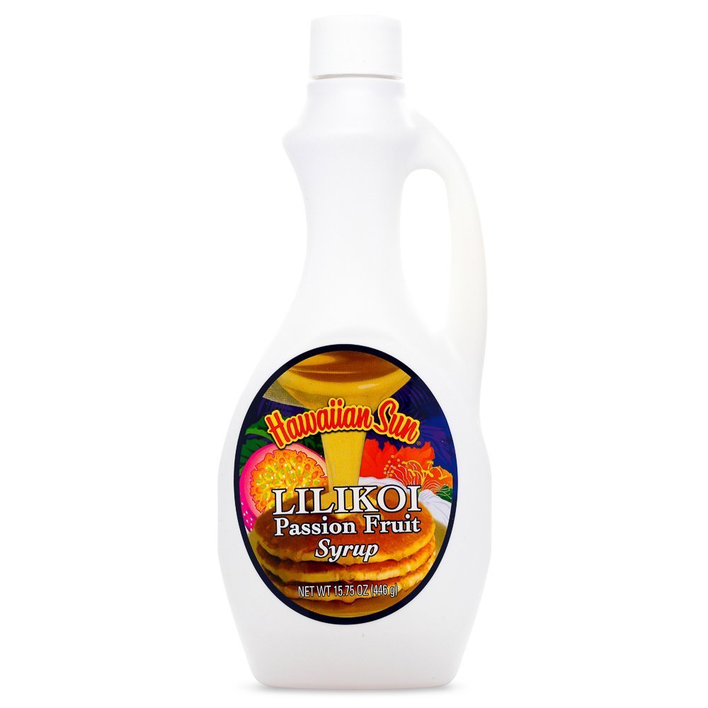 Hawaiian Sun Lilikoi Passion Fruit Syrup 15.75 oz - Tropical Fruit Flavoring for Drinks, Desserts & Cocktails - Perfect for Smoothies, Pancakes & Hawaiian Recipes