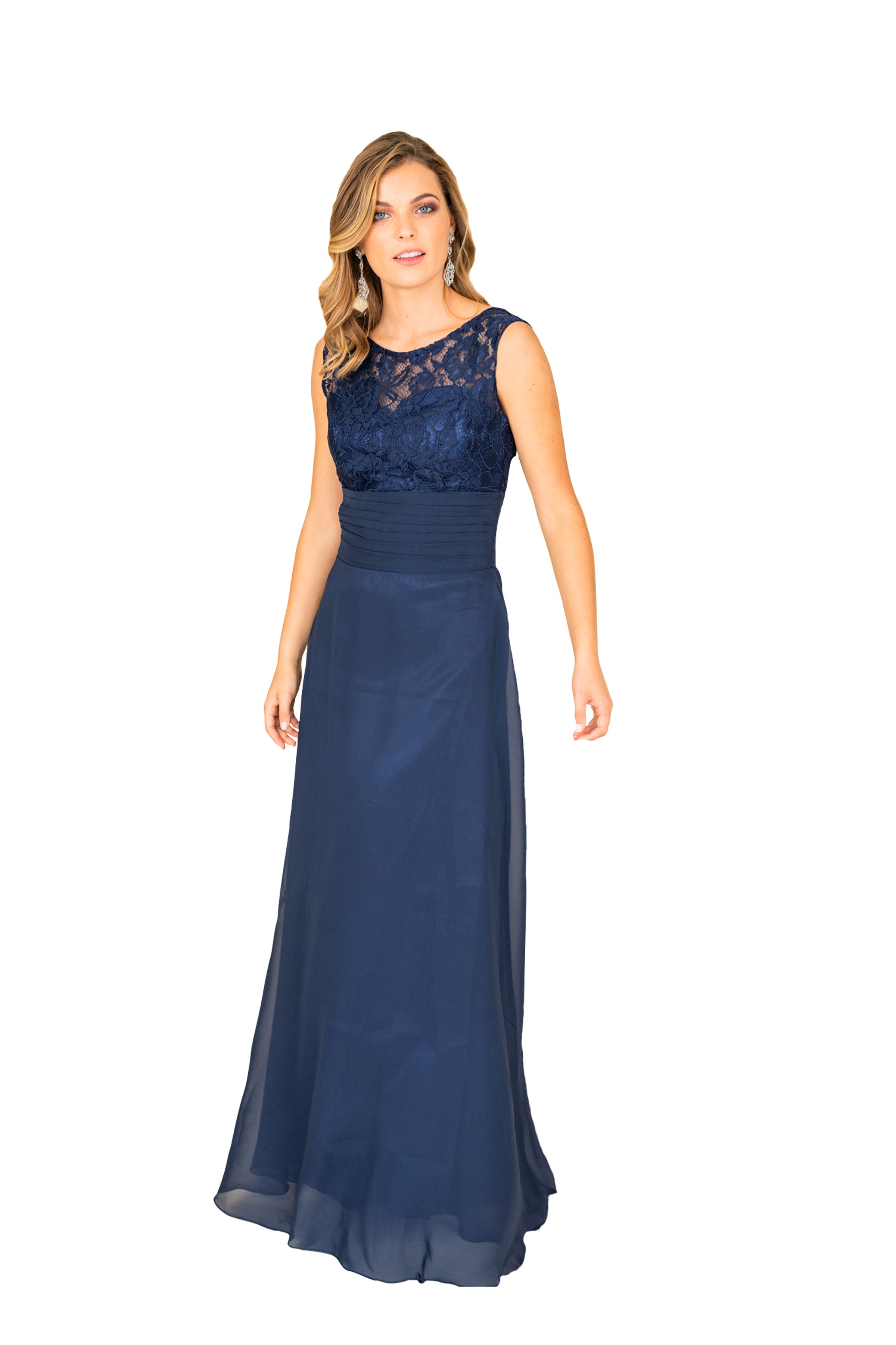 Elegant A-Line Chiffon Gown for Women - Flowy Formal Evening Dress for Prom, Wedding & Special Occasions