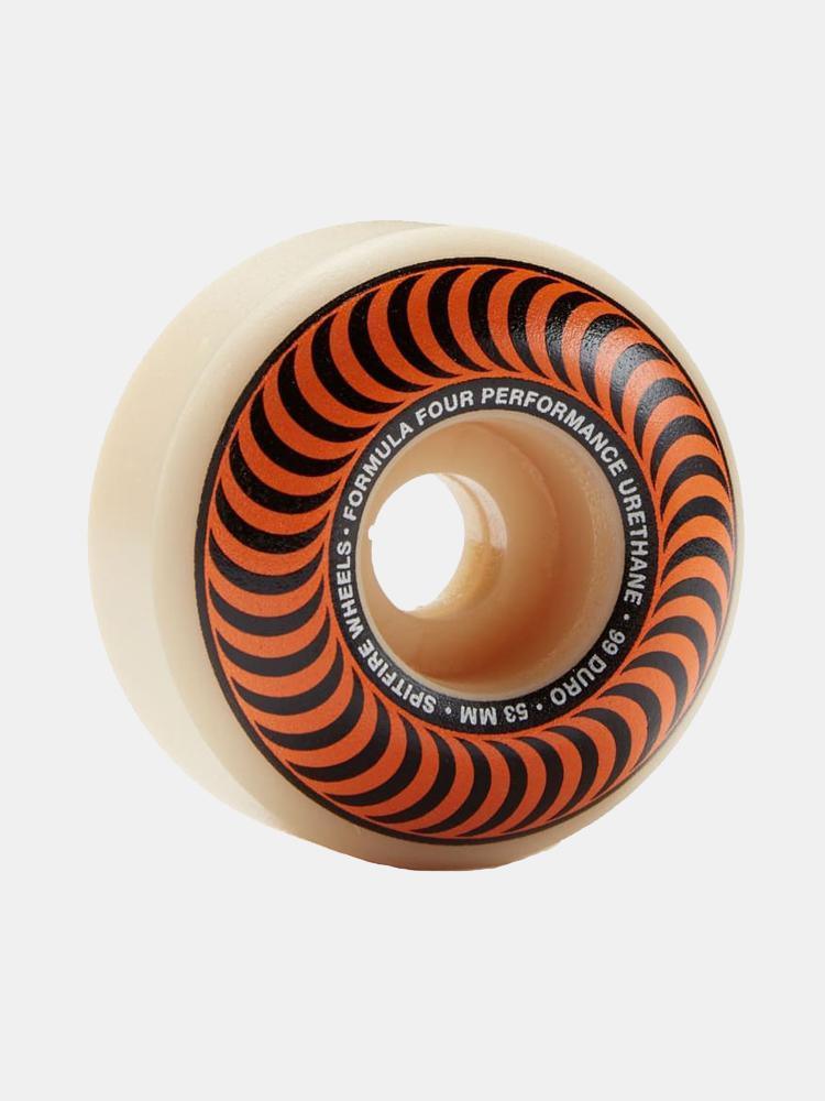 Spitfire Formula Four Classic 99D Skateboard Wheels - 54mm 99D Hardness - Orange - High Performance for Street & Park Skating