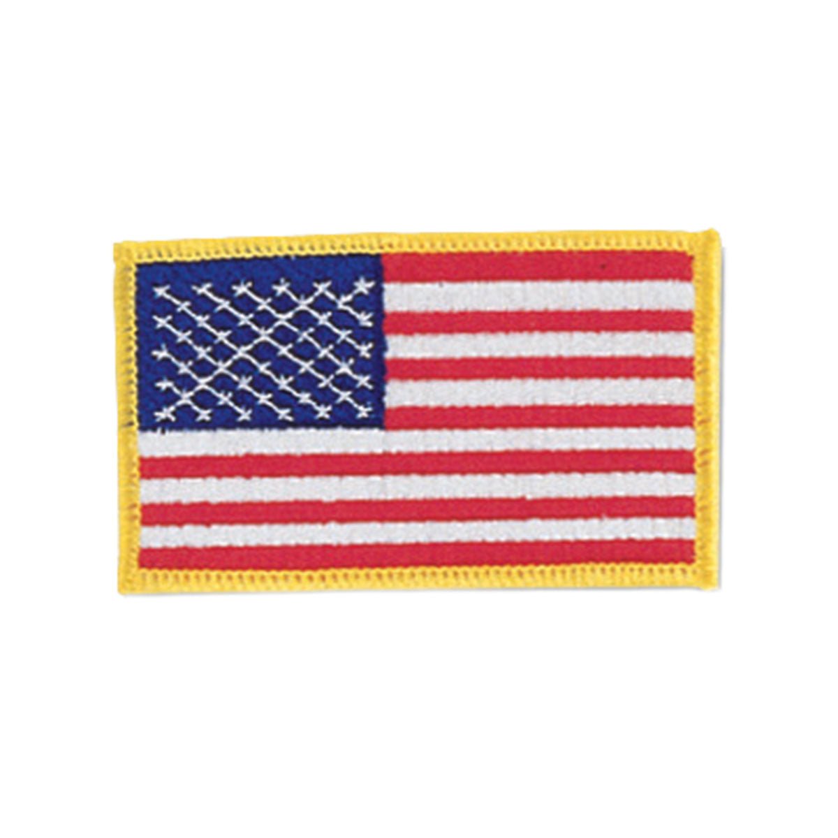 Premium Sewn-In Gold American Flag Patch - Patriotic Embroidered Badge for Jackets, Hats & Bags | USA Made Military & Fashion Accessory