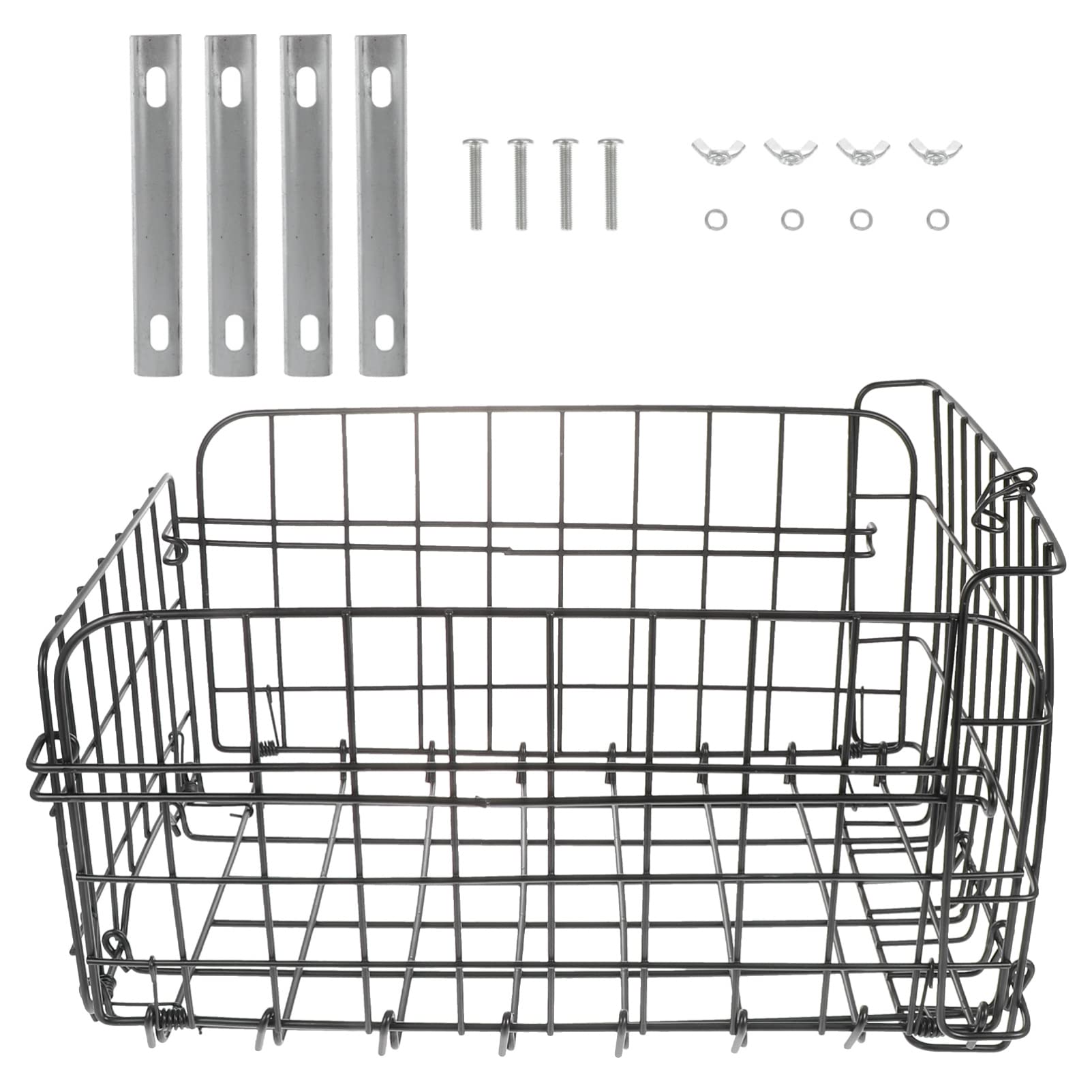 Homoyoyo Folding Electric Bike Rear Cargo Rack - Heavy Duty Metal Wire Basket with Accessories for E-Bike Storage | Perfect for Commuting, Grocery Shopping & Outdoor Adventures
