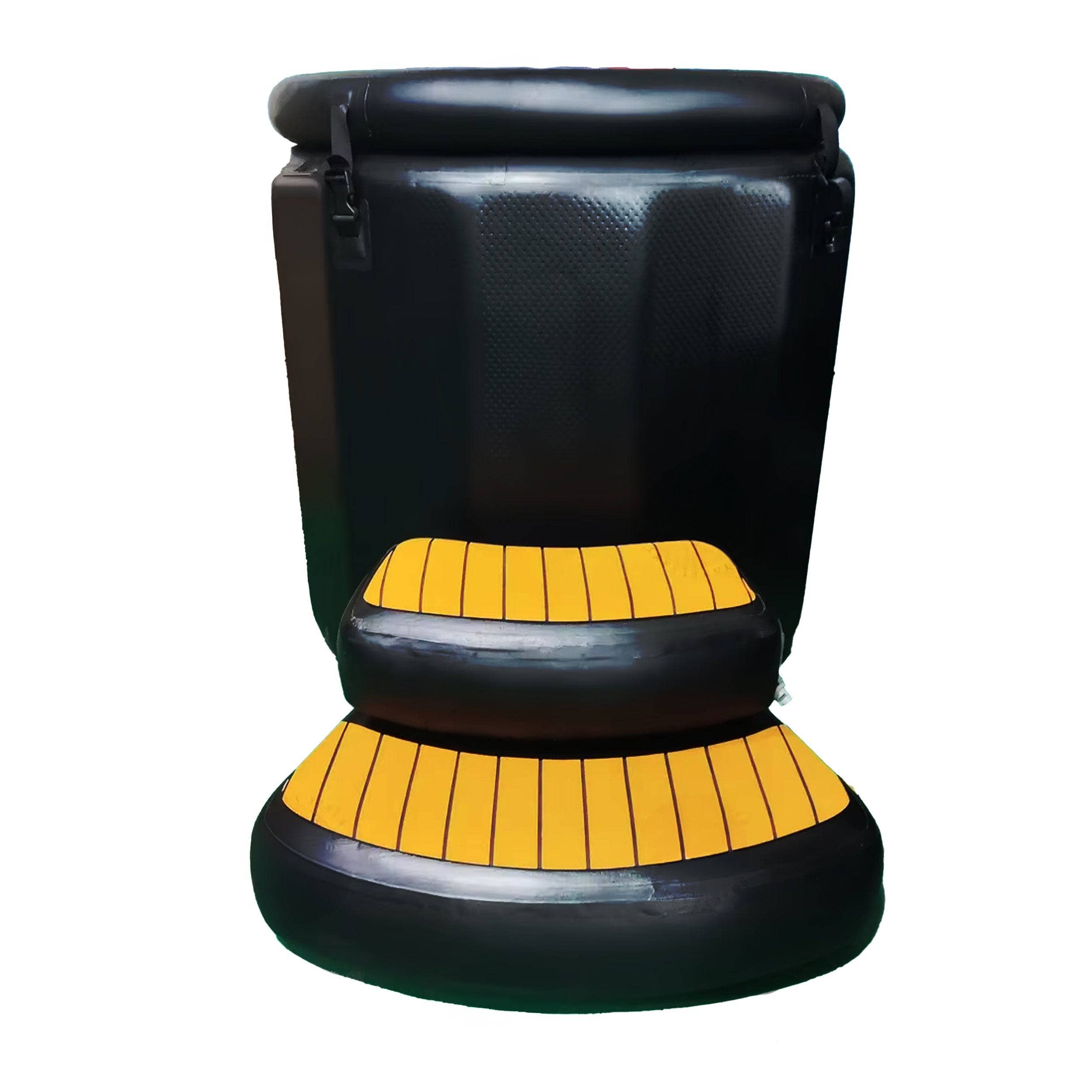 Premium Black Quad Inflatable Cold Plunge Tub for Athletes - Portable Ice Bath for Muscle Recovery, Hydrotherapy & Cryotherapy - Perfect for Post-Workout, Sports Training & Home Spa Relaxation