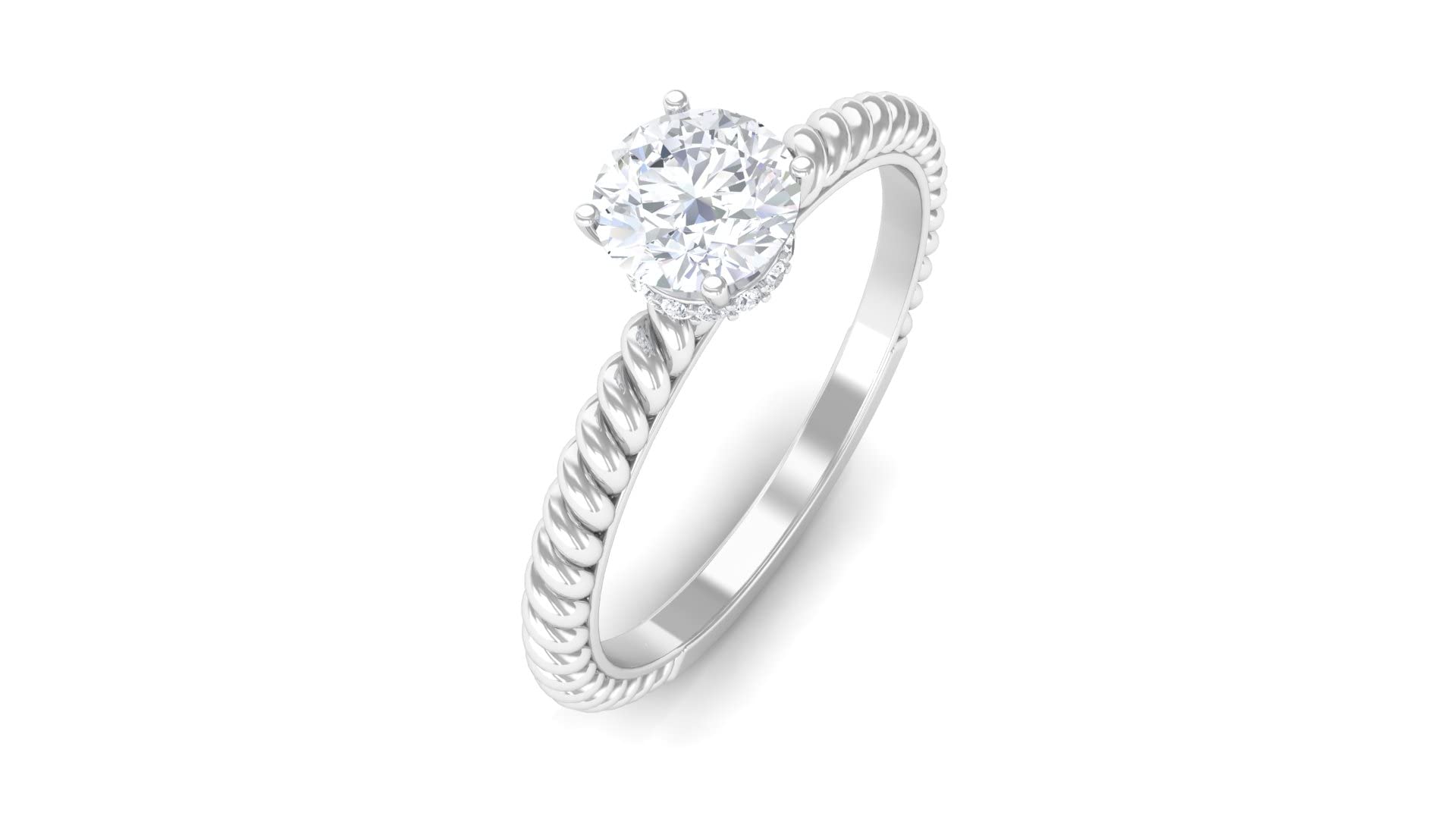 1/4 CT Certified Moissanite Solitaire Ring for Women - 14K Solid Gold Minimalist Engagement Wedding Band - Perfect for Proposals, Anniversaries & Everyday Elegance